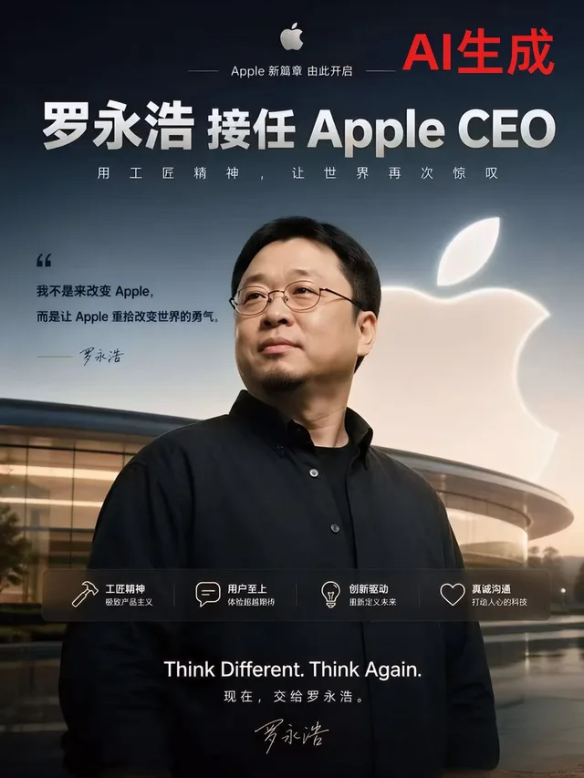 Apple-Style CEO Announcement Poster preview image 1
