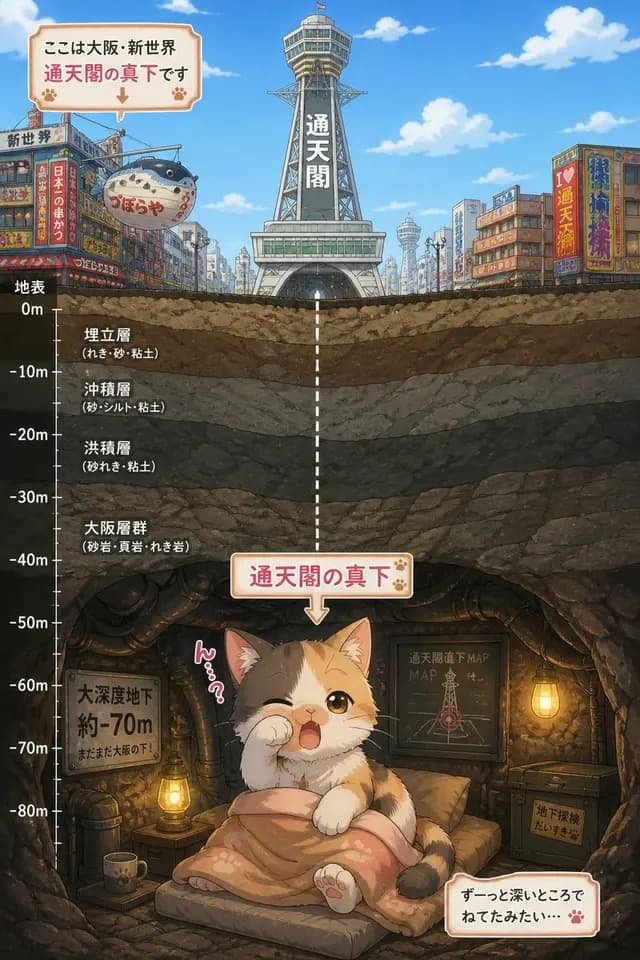 Kitten Under Tsutenkaku Cutaway preview image 1