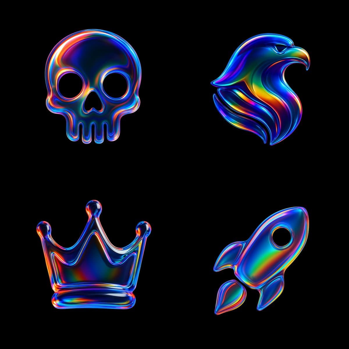 Prismatic glass icon