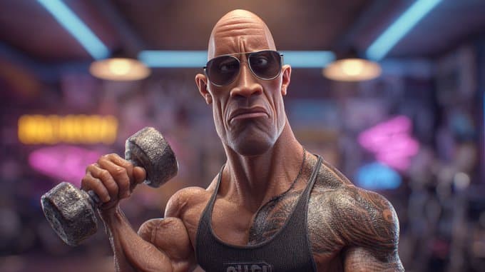 Exaggerated full-body HD manga