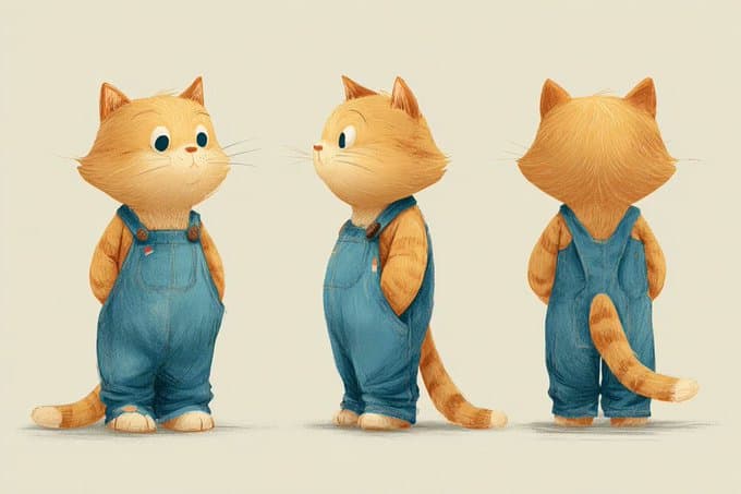 A cute anthropomorphic animal