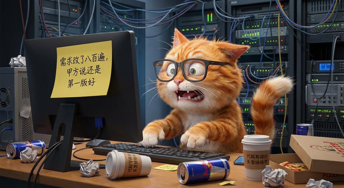 Crazy Coding Cat