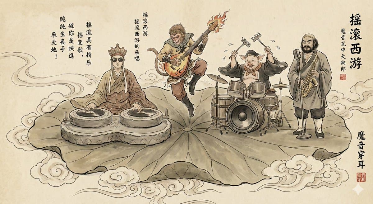 Journey to the West: The Four Pilgrims Form a Rock Band
