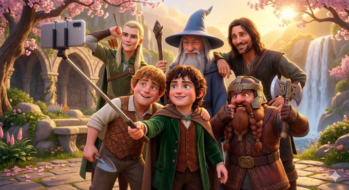 Сцена в стиле 3D-анимации Pixar