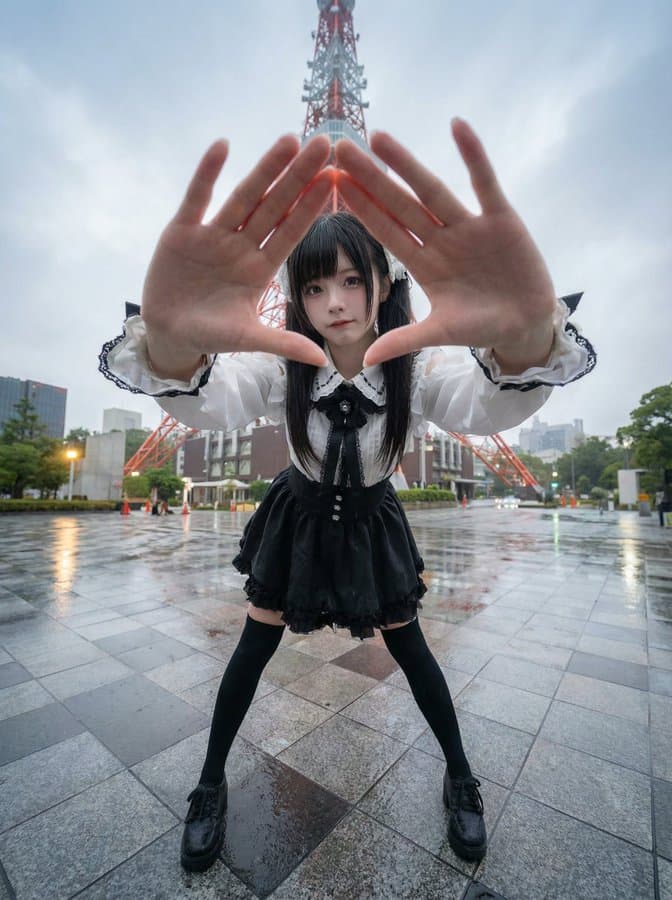 Generate a nine-grid of characters in different poses