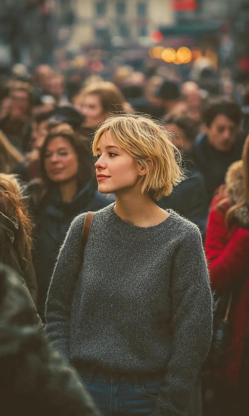 Hyper-realistic 8K street-captured portrait