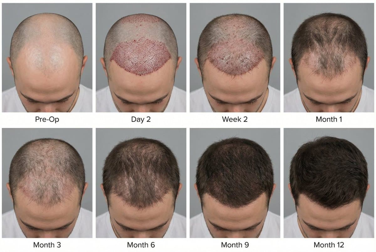Hair Transplant Progress Chart After One Year