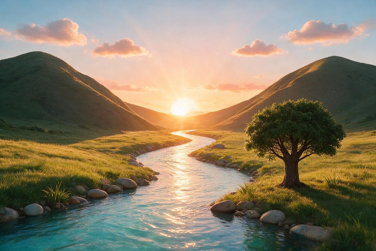 线稿转真实风景