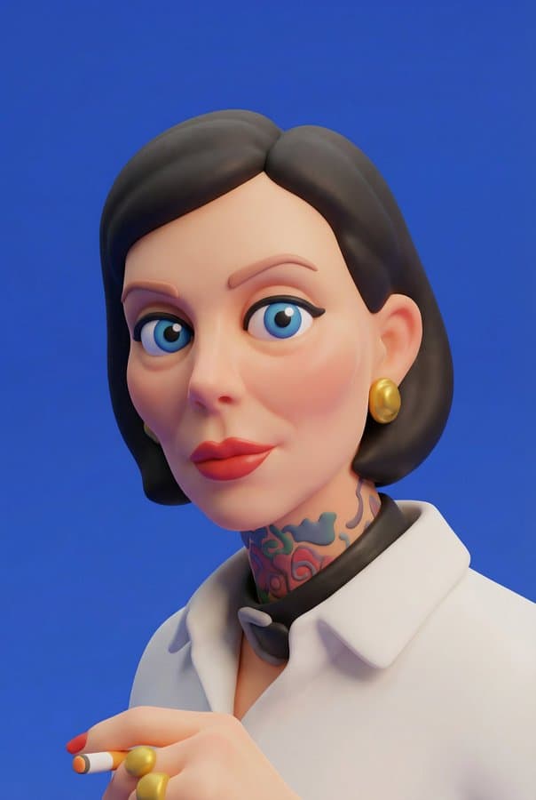 Transform the main subject into a 3D character in a claymation style.